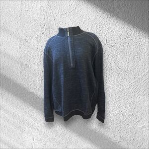 Tommy Bahama Men's Deep Blue Zip-Up Sweater reversible Mens 3X